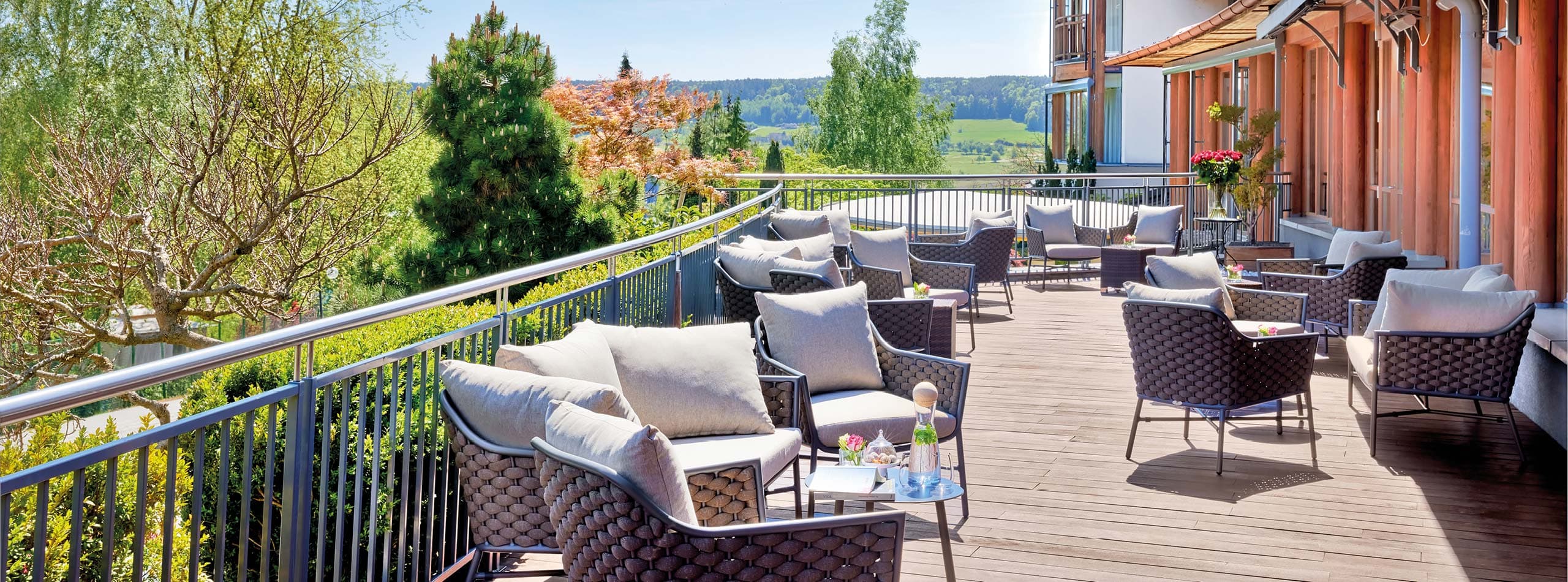 Our hotel in Bad Waltersdorf – the Mandira’s sun terrace